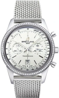 Breitling Transocean Chronograph 38mm Diamond Watch Men's Watch Model A4131053-G757
